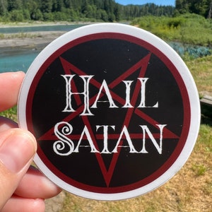 Hail Satan Sticker, Pentagramm, Satanist, Hagel dich selbst, Toll für Wasserflasche, Laptop, wasserFEST