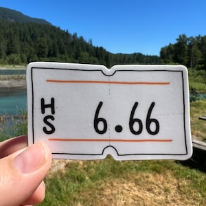 666 Satanist Sticker, satan, hail satan, Great for hydro flask, laptop, water RESISTANT