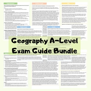 A-Level Geography Revision Bundle | Exam Question and Essay Plans | A* Grade Study Guide