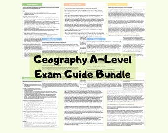A-Level Geography Revision Bundle | Exam Question and Essay Plans | A* Grade Study Guide