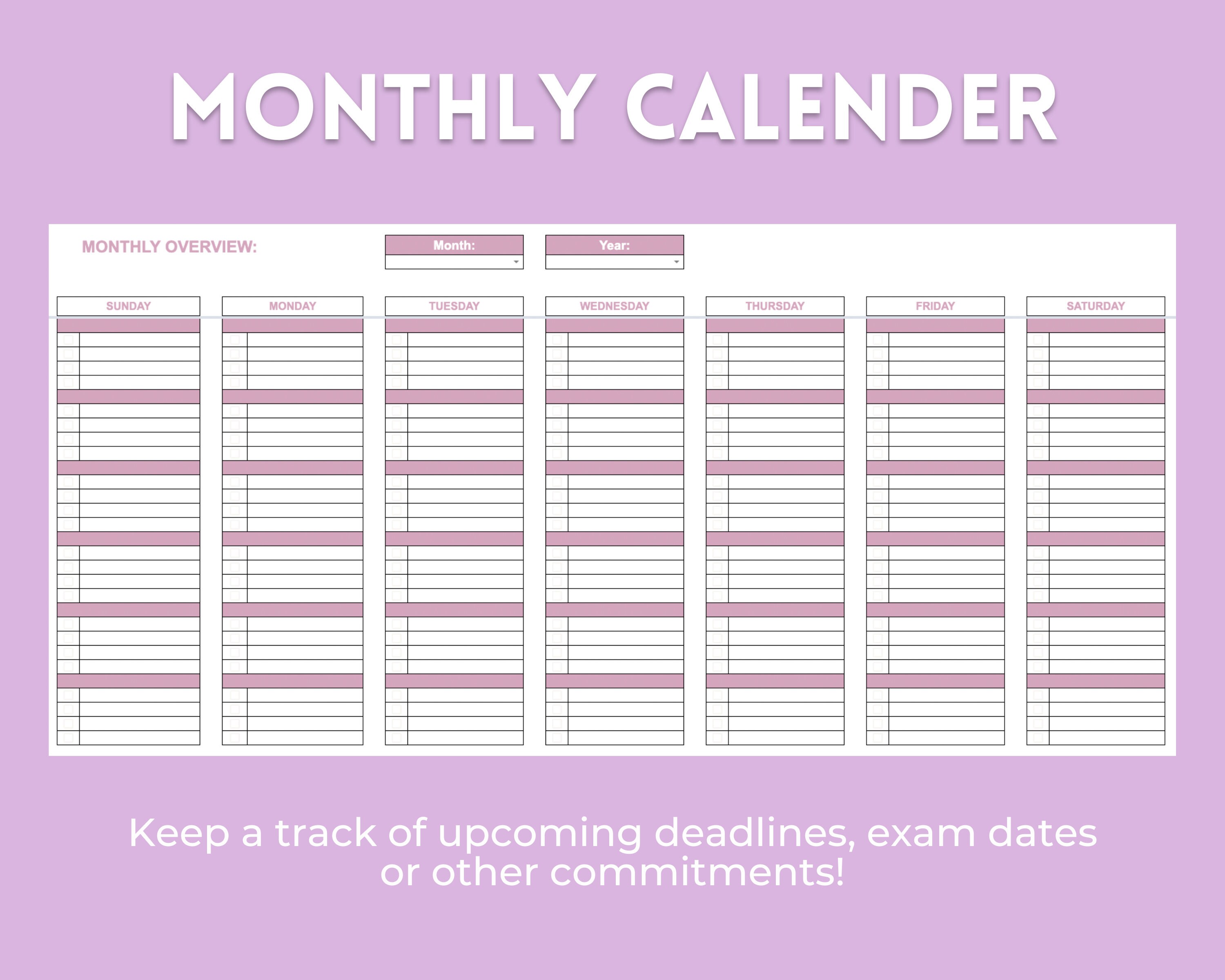 Assignment Tracker | Homework and Study Tracker | to Do List ...