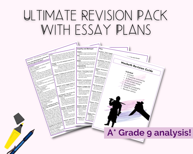 Macbeth English Literature GCSE Revision Guide | Study Notes | Grade 9 ...