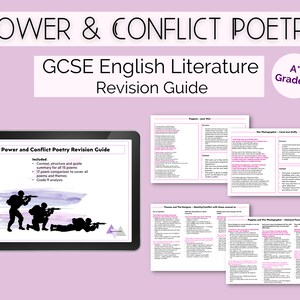 Poëzie over macht en conflict A* Engelse literatuur graad 9 GCSE-revisiegids | Studienotitiesplanner | Essayplanvergelijkingen
