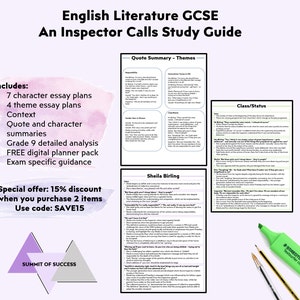 An Inspector Calls English Literature GCSE Revision Guide | Study Notes | Grade 9 Analysis | Characters, Themes & Context