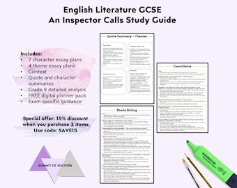 An Inspector Calls English Literature GCSE Revision Guide | Study Notes | Grade 9 Analysis | Characters, Themes & Context