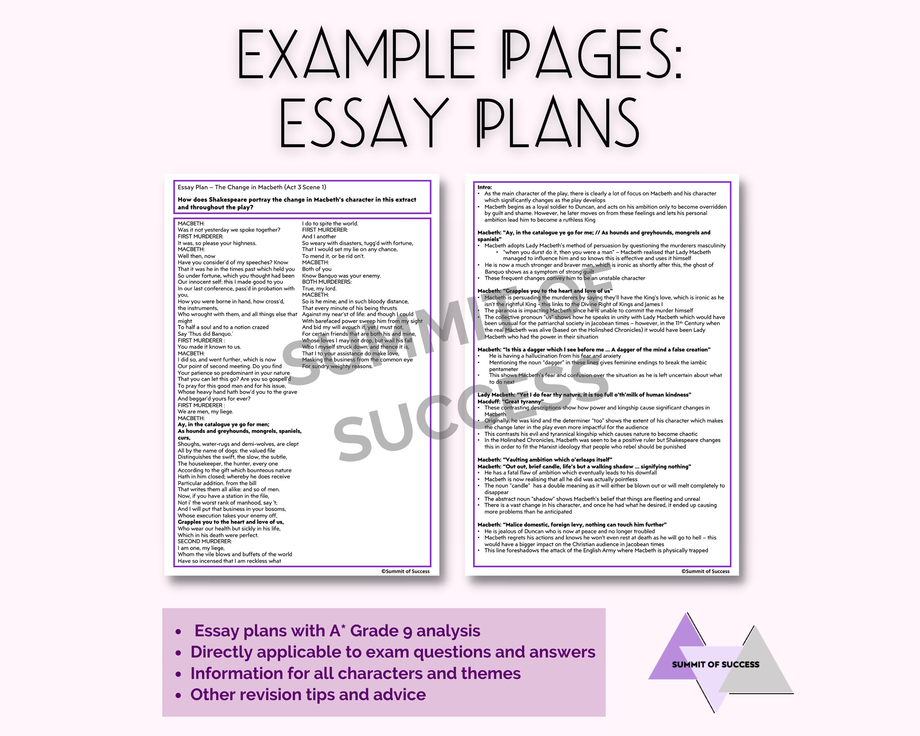 Macbeth English Literature A* Grade 9 GCSE Revision Guide | Study Notes ...