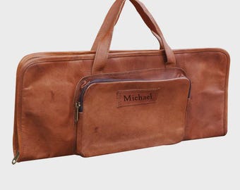 Personalized Leather Drumstick Bag - Gift for Drummer, Musician, Drumstick Holder