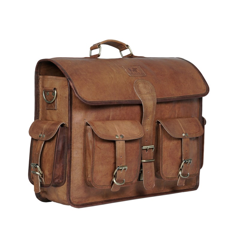 Large Leather Bag, Leather Laptop Bag, Leather Crossbody Satchel, Leather Messenger Bag, Leather Briefcase, Full Grain Leather Shoulder Bag image 4