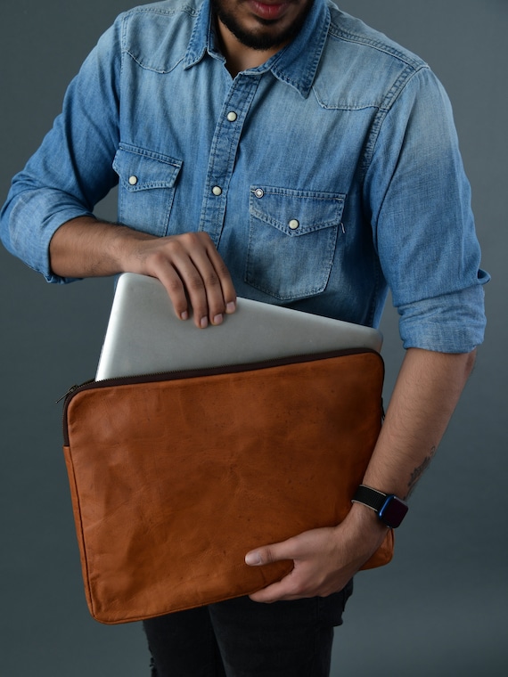 Leder Laptoptasche, personalisierte Laptoptasche für MacBook Pro