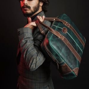 Porte-documents en cuir, Porte-documents en cuir 16 pouces faits à la main, Porte-documents en cuir pour hommes, Sac pour ordinateur portable, Sac à bandoulière, Porte-documents pour hommes