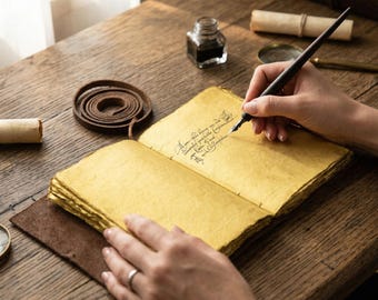 Spersonalizowany skórzany dziennik, ręcznie robiony notes, zniszczony pamiętnik, dziennik podróży, prezent dla niego i dla niej