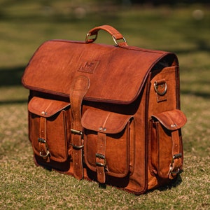Large Leather Bag, Leather Laptop Bag, Leather Crossbody Satchel, Leather Messenger Bag, Leather Briefcase, Full Grain Leather Shoulder Bag image 1