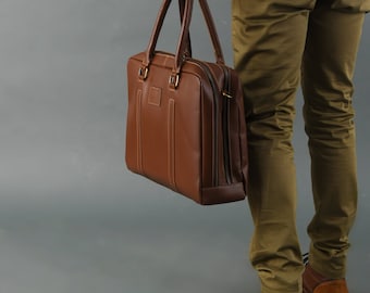 Full Grain Vintage Leather Leather Briefcase / Leather Briefcase, Brown Leather Briefcase, Mens Leather Briefcase, Leather Laptop Bag