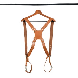 Personalized Dual Leather Camera Strap Harness For DSLR / Mirrorless Camera