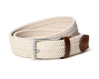 Y2K Genuine Leather Wide Woven Belt Y2K Woven Leather Belt: Wide Hemp Braided Belt With Brass  main image 4