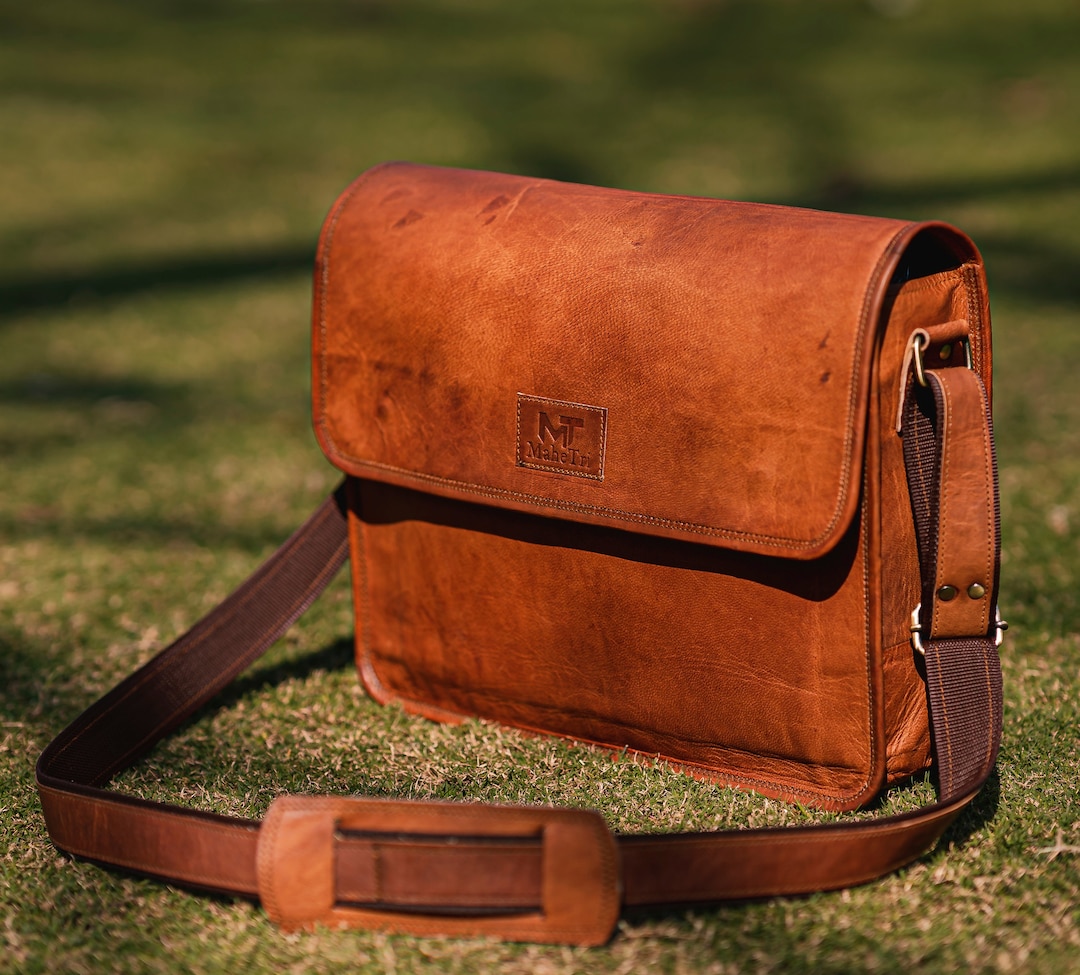 Personalized Leather Crossbody Messenger Bag, Leather Shoulder Bag, Leather Bag for Women Men