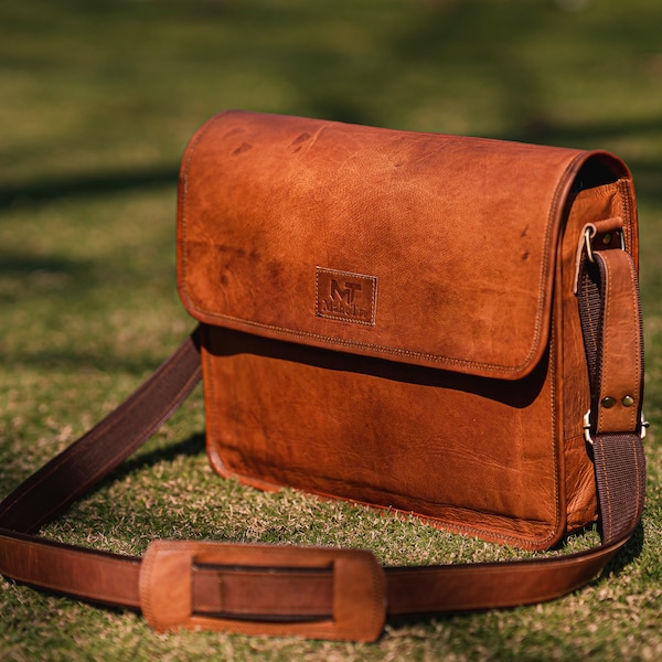 Mens Leather Messenger Bag Etsy