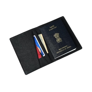Carteira de couro para passaporte • Porta-passaporte • Estojo para passaporte • Personalizar capa para passaporte • Carteira de couro • Carteira • Presente de viagem