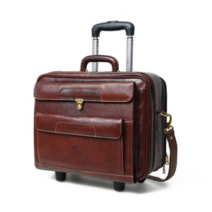Gepersonaliseerde leren trolleykoffer plunjezak, cadeaus voor man, weekendtas | Leren tas | Weekendtas heren | Cadeaus voor hem