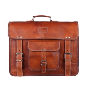 Porte-documents en cuir personnalisé pour ordinateur portable, sac de bureau en cuir à bandoulière, sac en cuir véritable, sac en cuir pour homme, cadeaux de fête des pères 2025