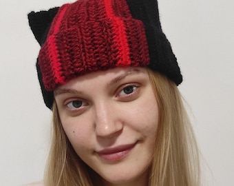 Twenty One Pilots Clancy Crochet Cat Ear Beanie Handmade Fan Gift Winter Hat Knitwear