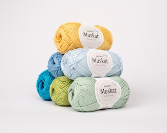 DROPS Muskat Mercerized Cotton Yarn: 100% Egyptian Cotton for Amigurumi, Crochet