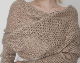 Mohair Silk Knit Bridal Bolero Shrug - Wedding Cover Up