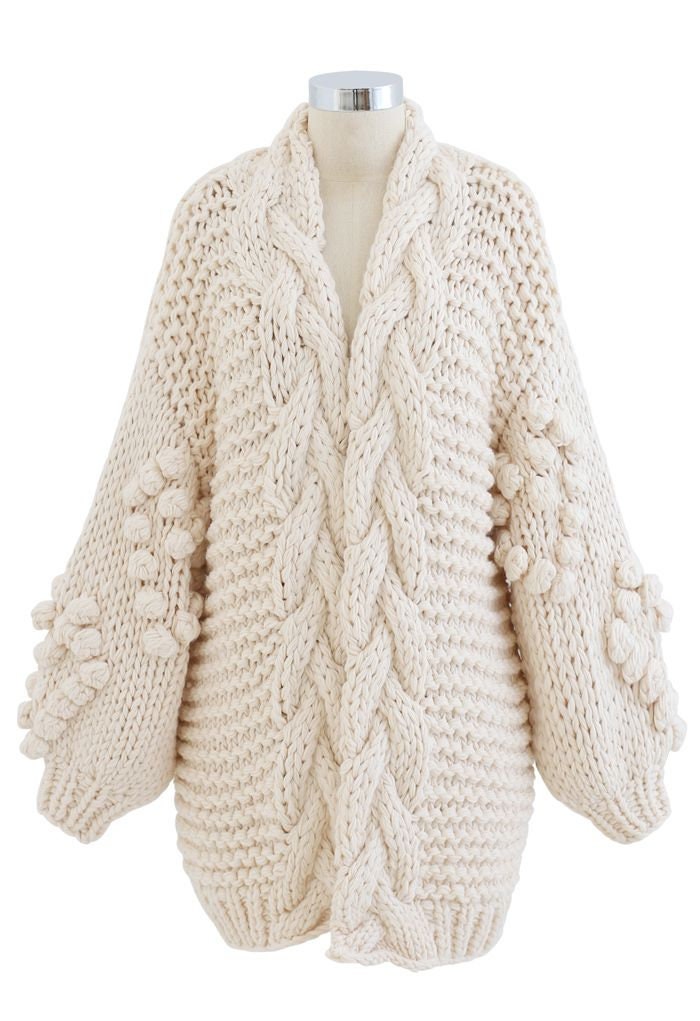 Bomber Jacket Chunky Knit 