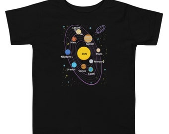 kühle Nerdy Kinder T-Shirt Geometrische Sonnensystem-Raum-Kunst kühle Nerdy Kinder T-Shirt Geometrische Sonnensystem-Raum-Kunst