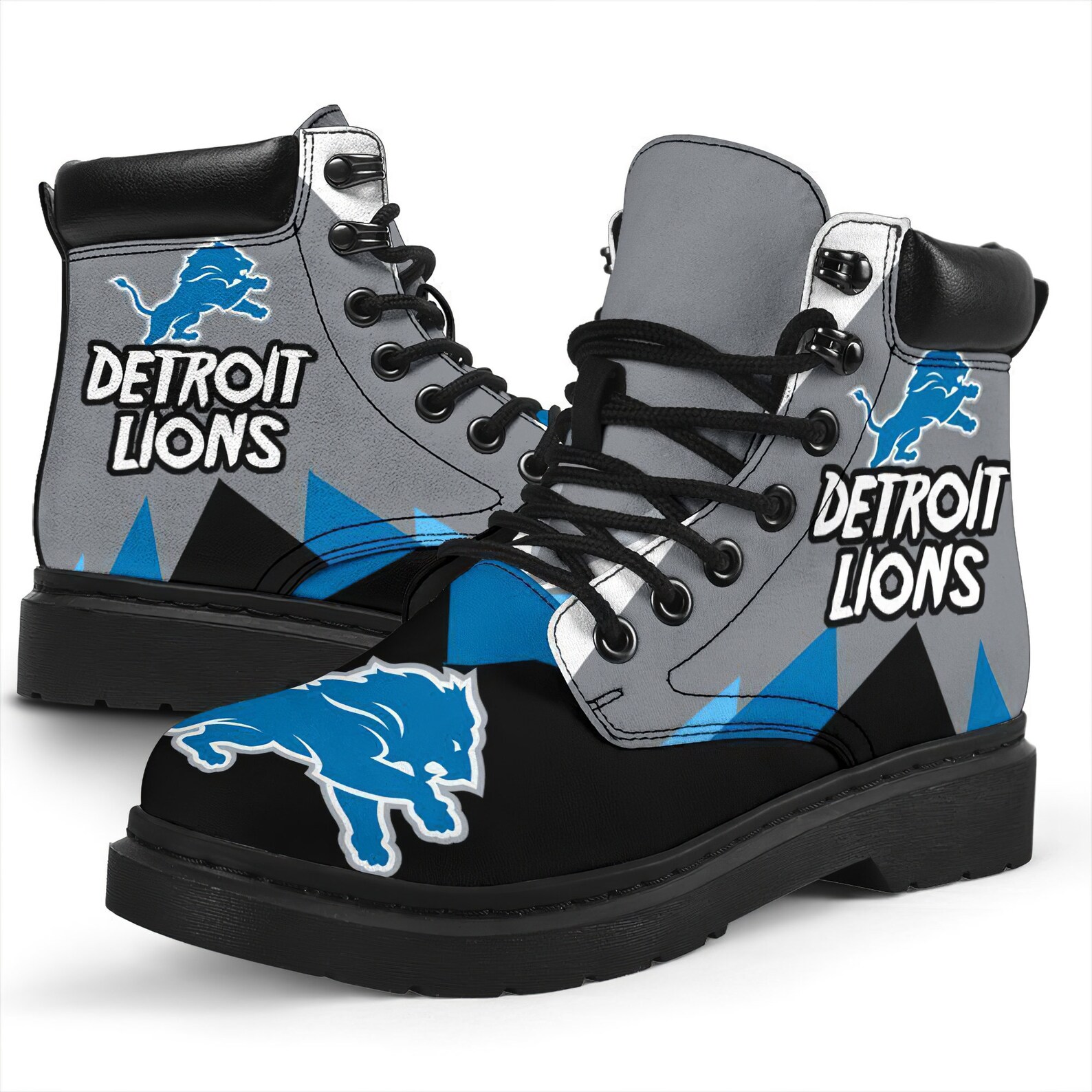 Detroit Lions Boots Casual Shoes Running Shoes High Top Etsy