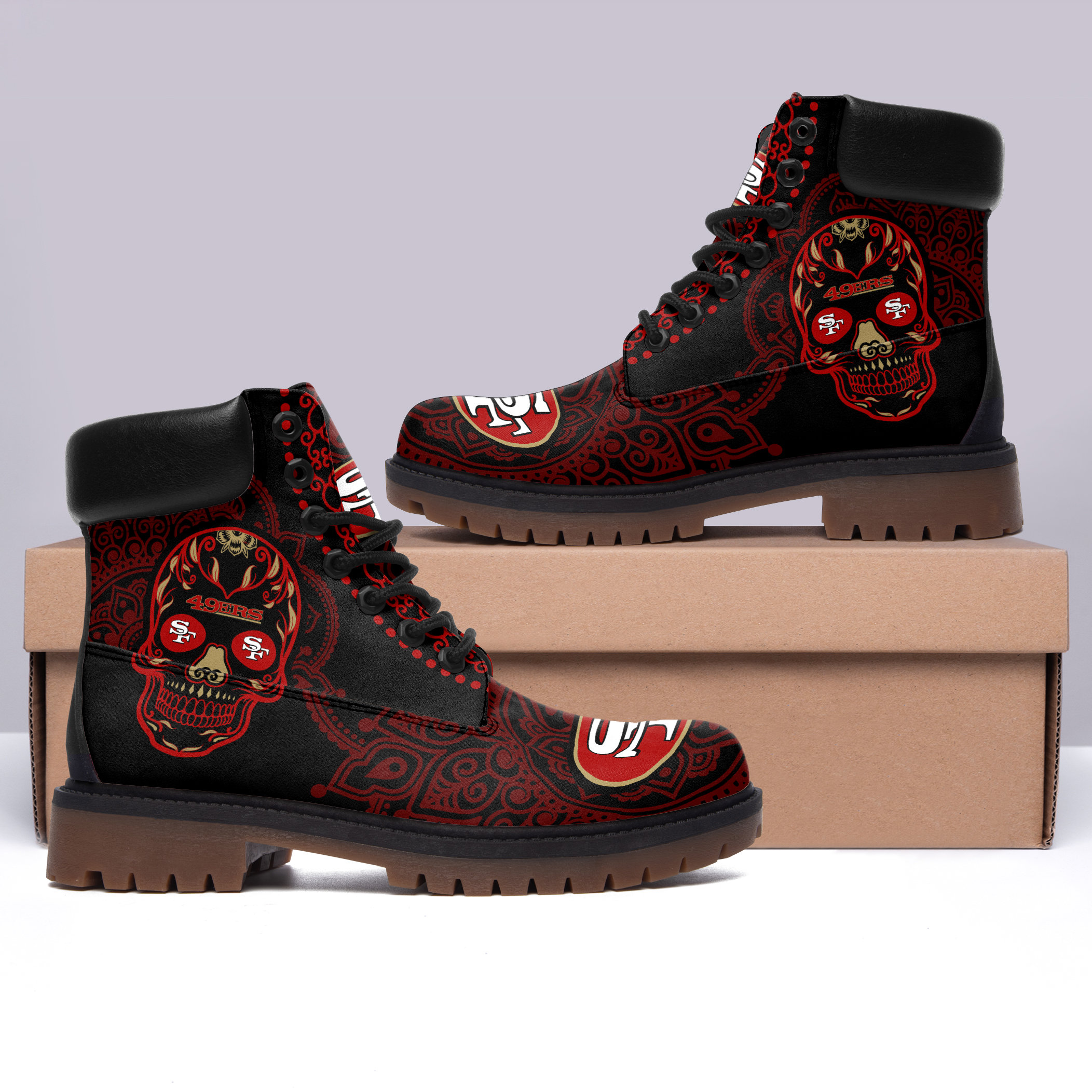 San Francisco 49ers Nfl Custom Boots Shoes San Francisco San Francisco 49ers Nfl Custom Boots Shoes San Francisco