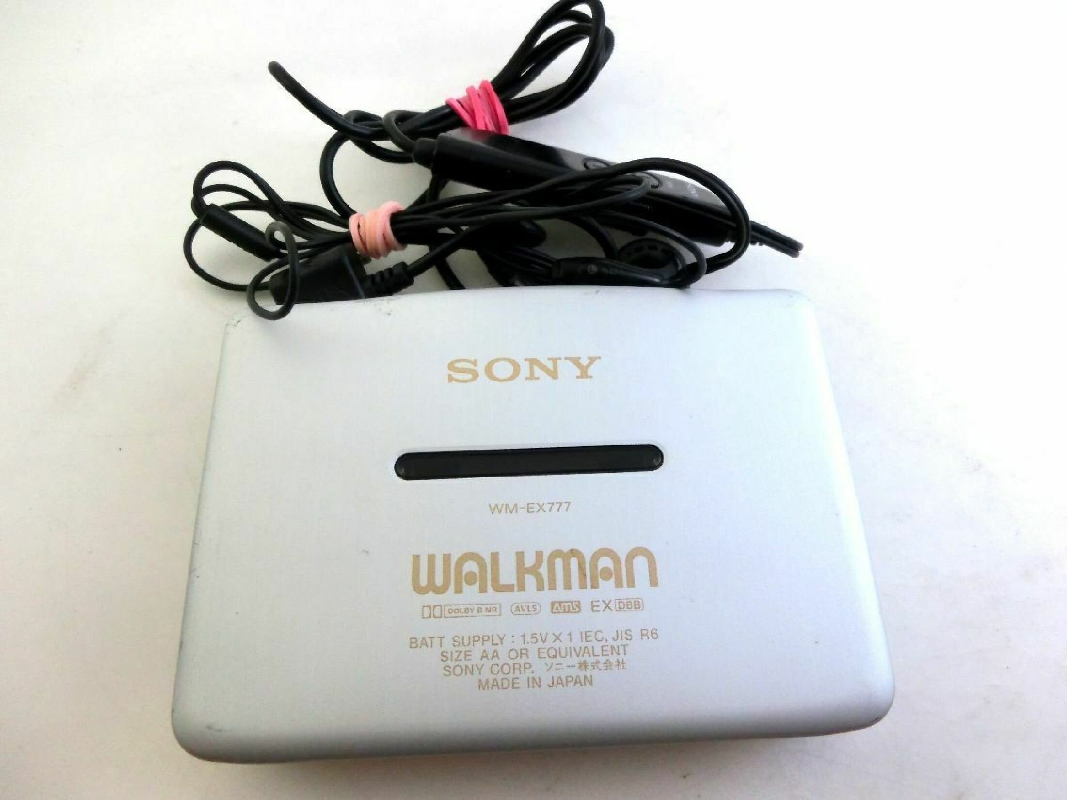 1993 Vintage Restored Sony Cassette Tape Player Walkman WM-EX777 W