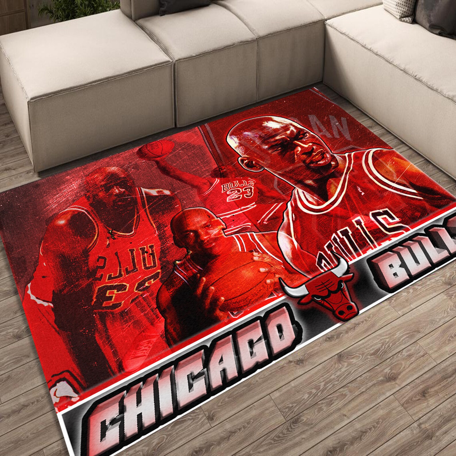 Chicago Bulls Michael Jordan Rug NBA Basketball Legends Etsy