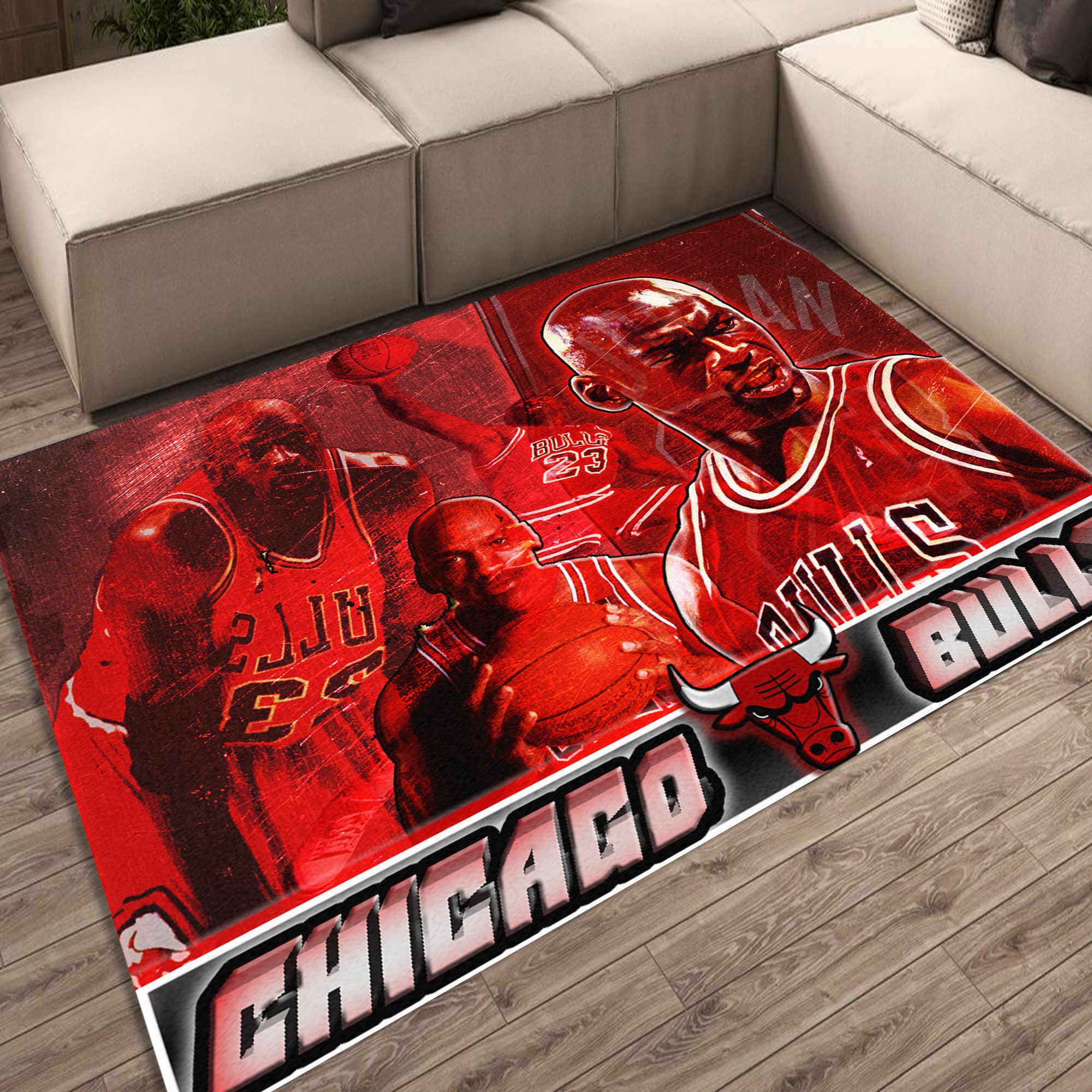 Chicago Bulls Michael Jordan Rug NBA Basketball Legends Etsy