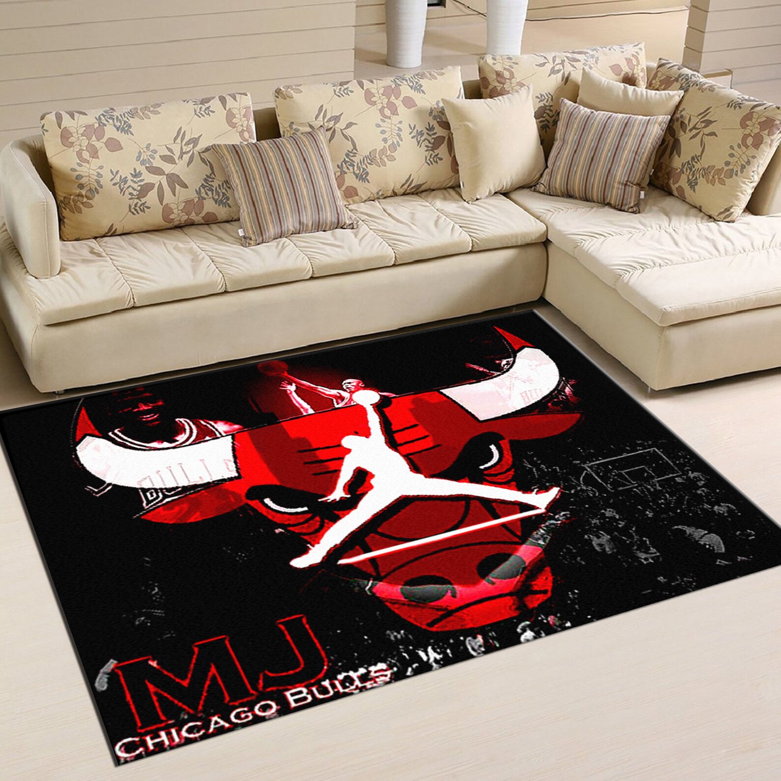 Chicago Bulls Jordan Rug NBA Basketball Legends Office Etsy