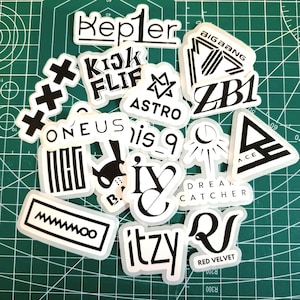 Kpop Logo Stickers Thermal Printed Easy Peel