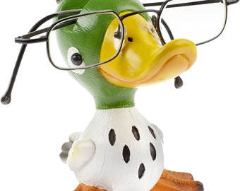 Glasses holder glasses nose, hand-painted, for young and young at heart to give away + keep, glasses stand glasses storage duck