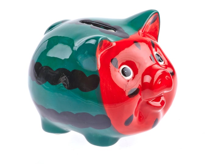 Money box Sparkasse money box ceramic hand-painted for young and young at heart