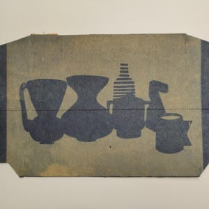 Nature morte en cyanotype sur carton