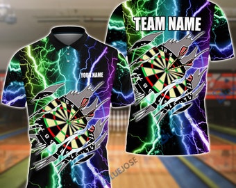 Darts Lightning Personalized Name 3D Shirt