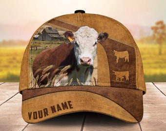 Uni Custom Name Hereford Cattle Cap