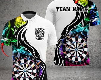 Darts Smoke Pattern Personalized Name 3D Shirt