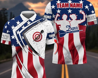 Dart Flag Personalized Name, Team Name 3D Shirt