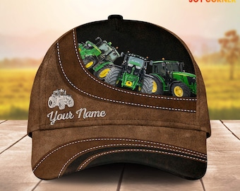 Tractor Happiness Customized Name Cap