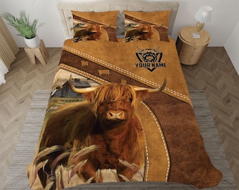 Parure de lit personnalisée Uni Highland Cattle