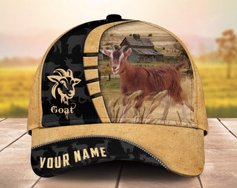 Unijames Custom Name Goat Cattle Farmhouse Field Cap TT13