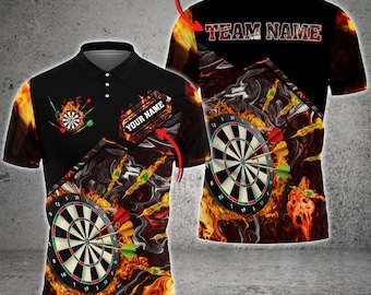 Dart Fire Personalized Name, Team Name 3D Shirt