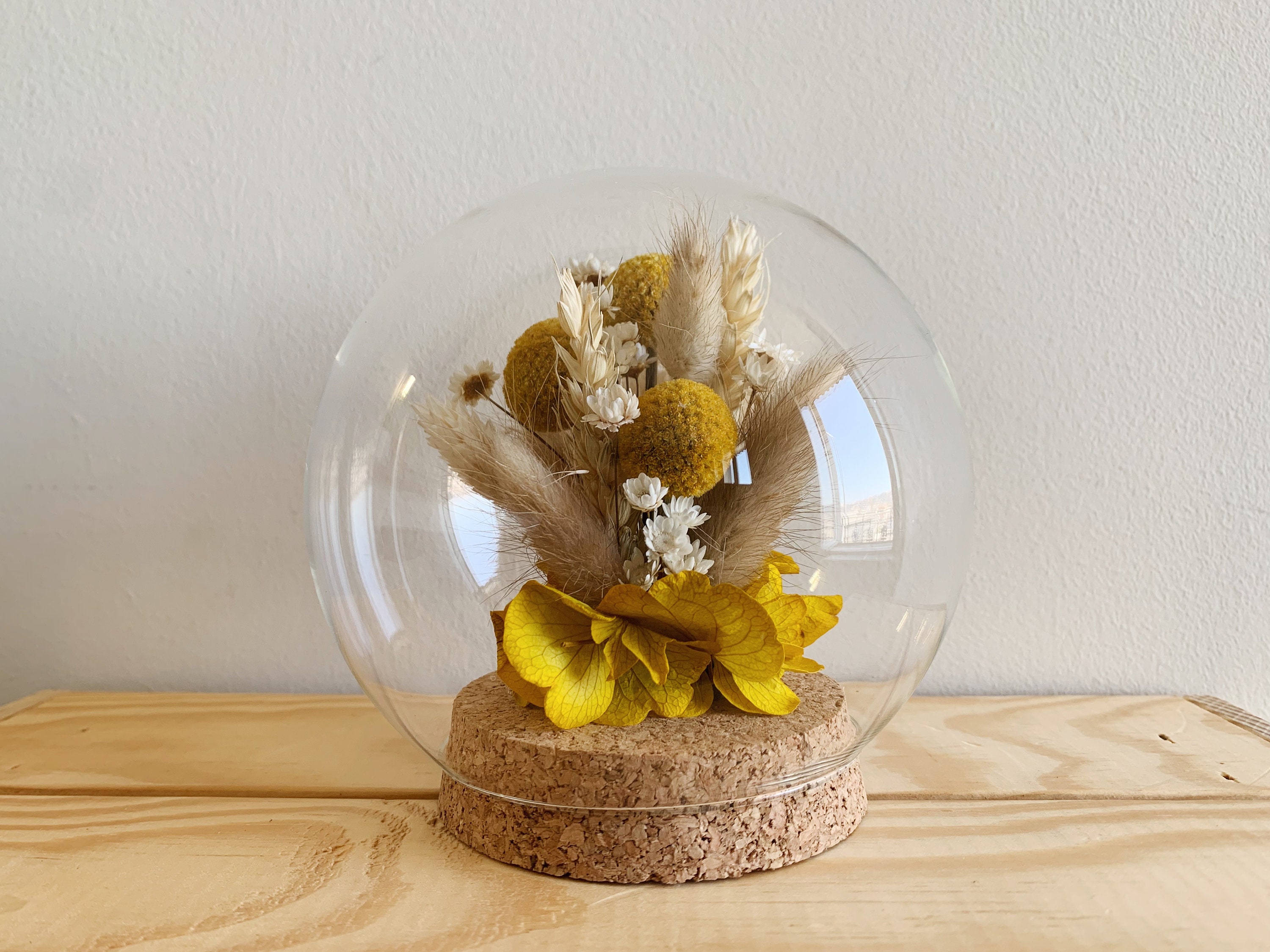 Globe de Fleurs Séchées Menton