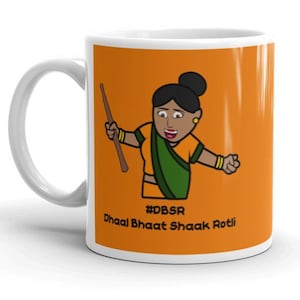Dhaal Bhaat Shaak Rotli...Mug | Funny Gujarati Gifts, Gujarati Gifts for him, Gujarati Gifts for her, Guji gift for dad, Guji Gift mum