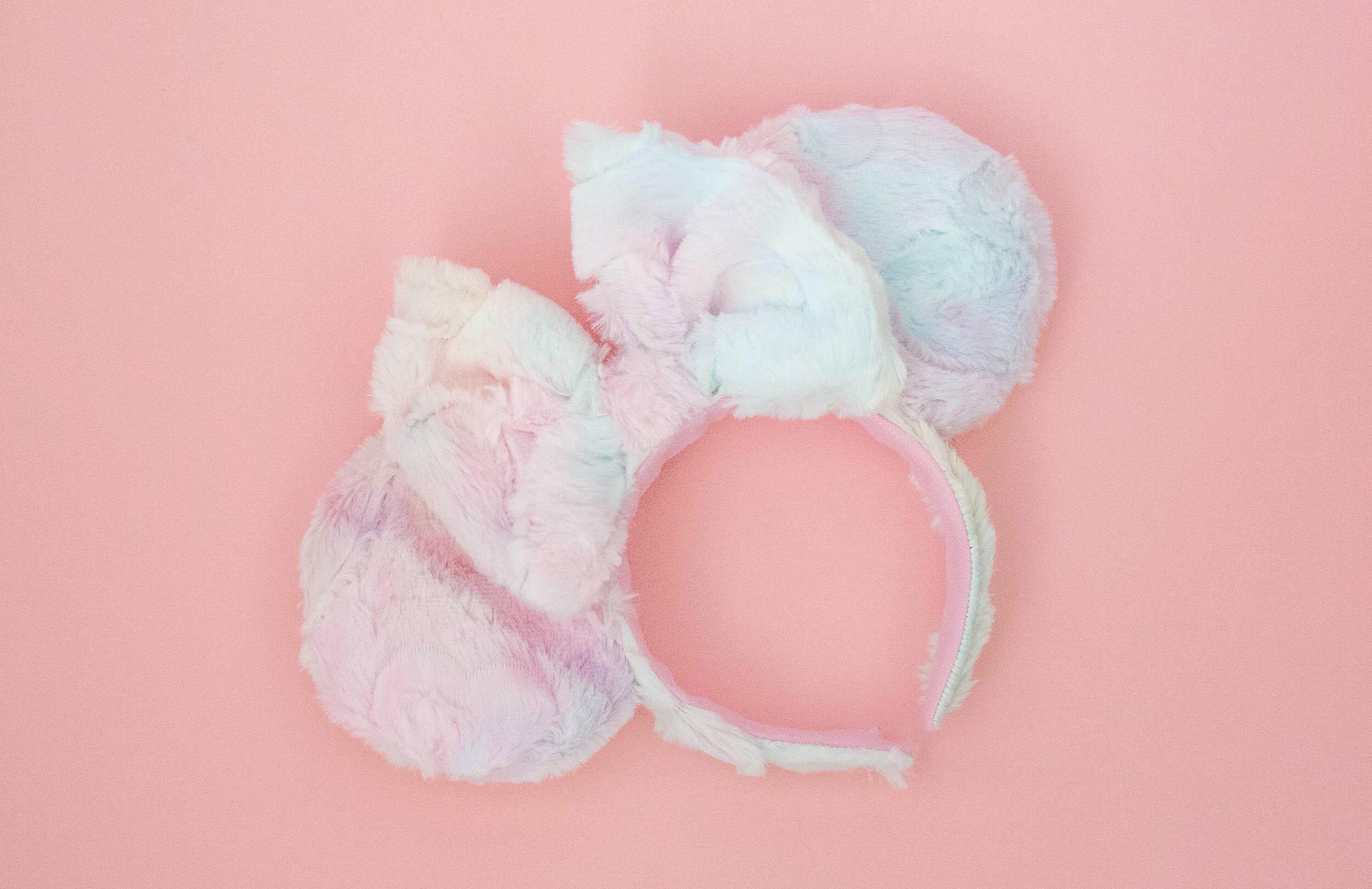NEW Disney Parks Tie Dye Pink Sherpa Headband Ears Disney Parks Sherpa Pink Tie Dye Minnie Mouse | Mercari main image 3